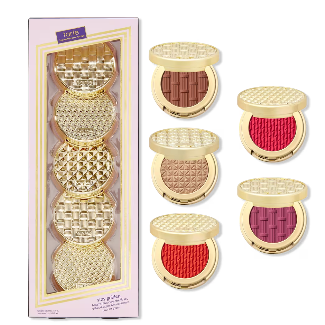 Tarte Stay Golden Amazonian Clay Cheek Set  + Free Shipping